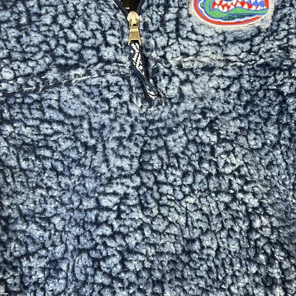 Boxercraft Florida Gator Sherpa Pullover Quarter-Zip Sweatshirt - Blue - XS - Picture 5 of 10